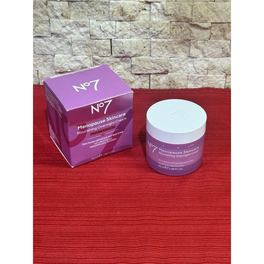 No7 Menopause Skincare Nourishing Overnight Cream 50 ml 1.69 oz New Sealed